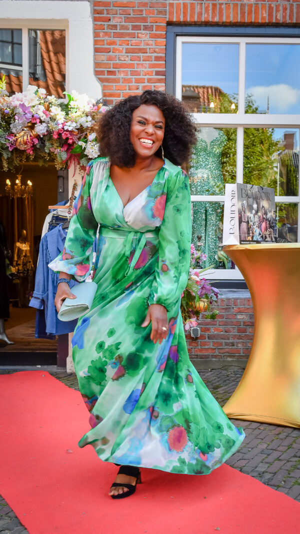 Groene Zwierige Avondjurk