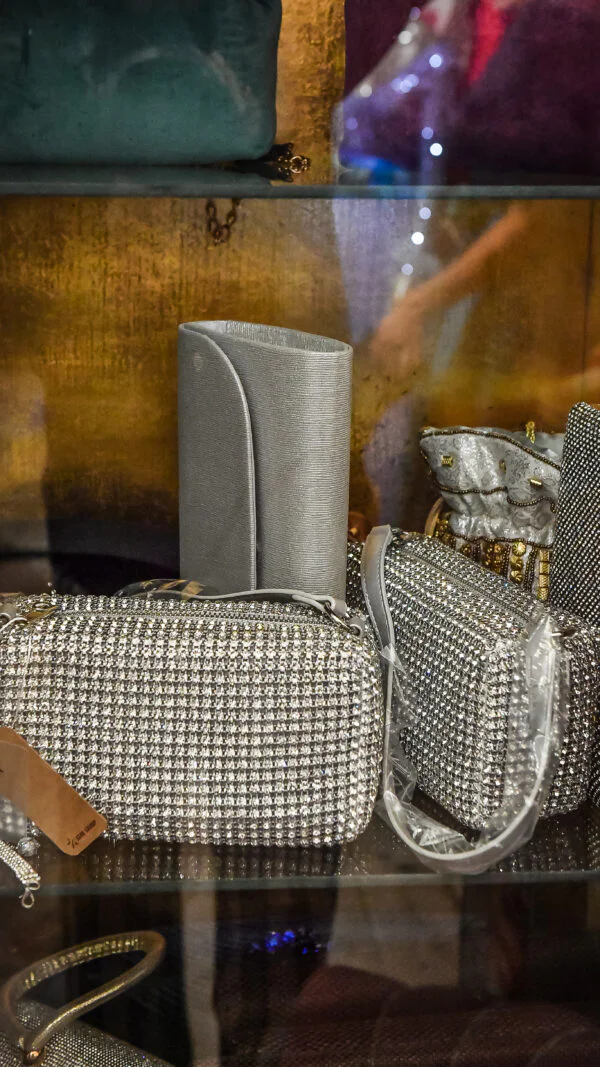 Zilver Glitter Avondtas