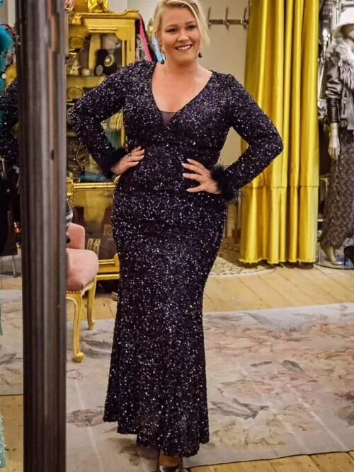 Zwarte Pailletten Galajurk