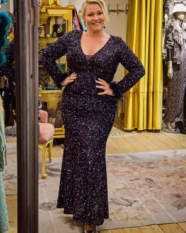 Zwarte Pailletten Galajurk