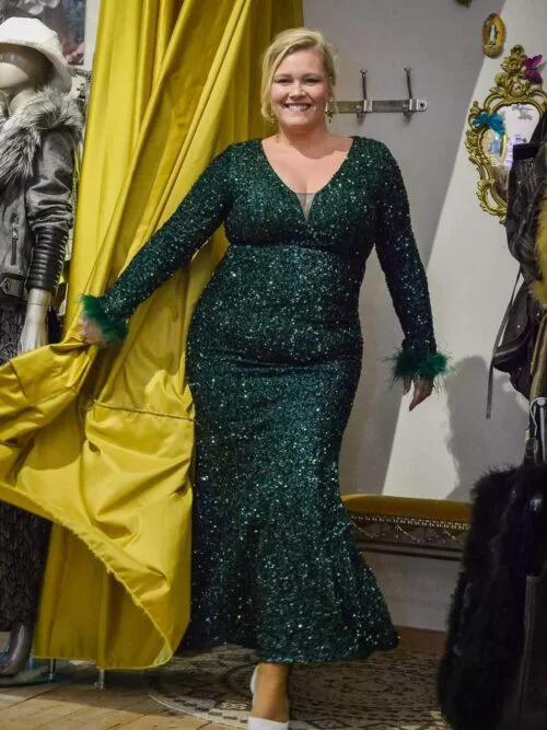 Groene Pailletten Galajurk