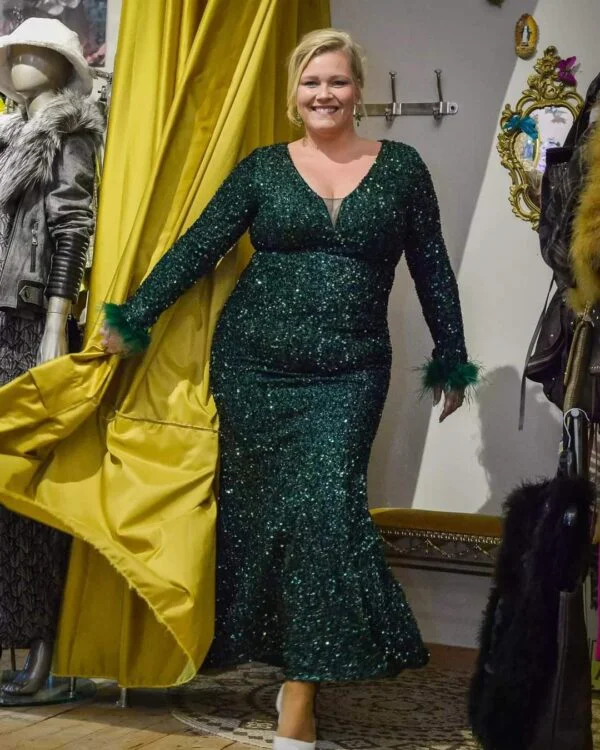 Groene Pailletten Galajurk