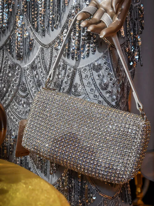 Zilver Glitter Avondtas