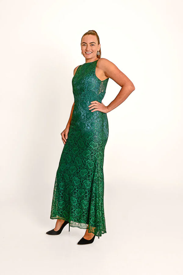 Donkergroene Avondjurk