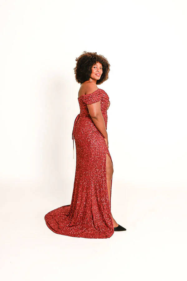 Bordeaux Pailletten Galajurk