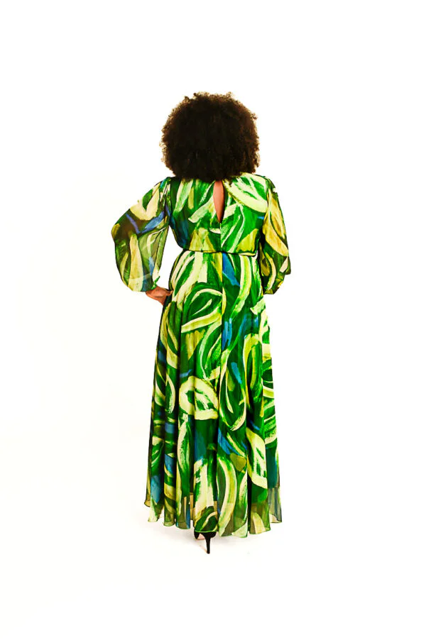 Zwierige Gelegenheidsjurk met print