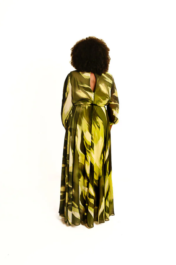 Zwierige Gelegenheidsjurk met print