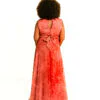 Rood/Oranje Zwierige Avondjurk