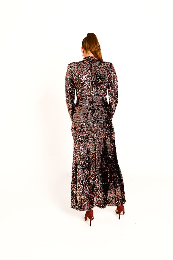 Paarse Fluwelen Pailletten Galajurk