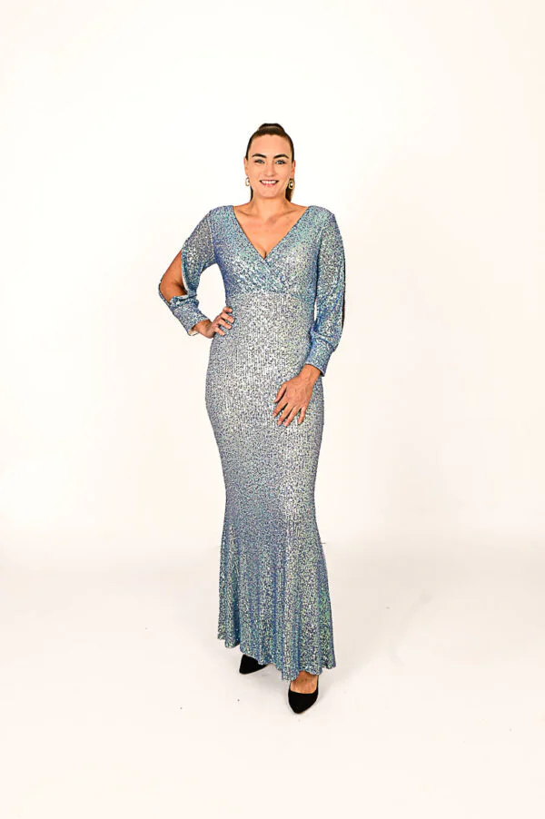 Lichtblauwe Glitter Galajurk