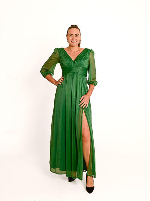 Groene Glitter Avondjurk