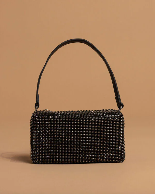 Zwarte avondtas met Swarovski