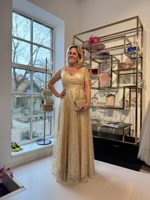 Gouden jurk met glitters