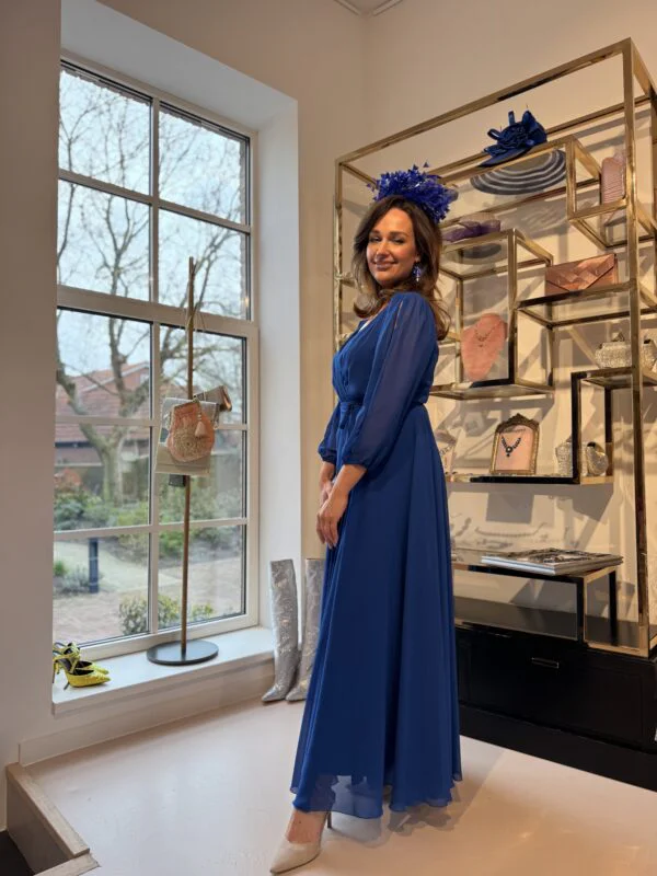 Cobalt blauwe jurk