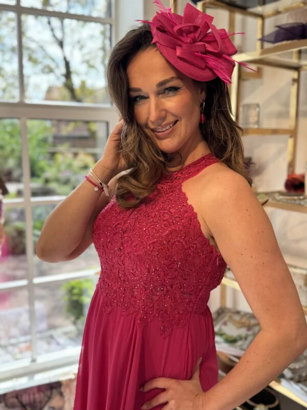 Prachtige fuschia kleurige jurk